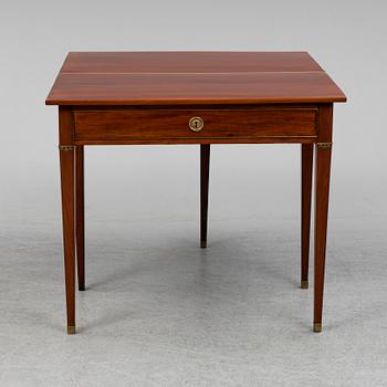 A late Gustavian games table, late 18th ct.
