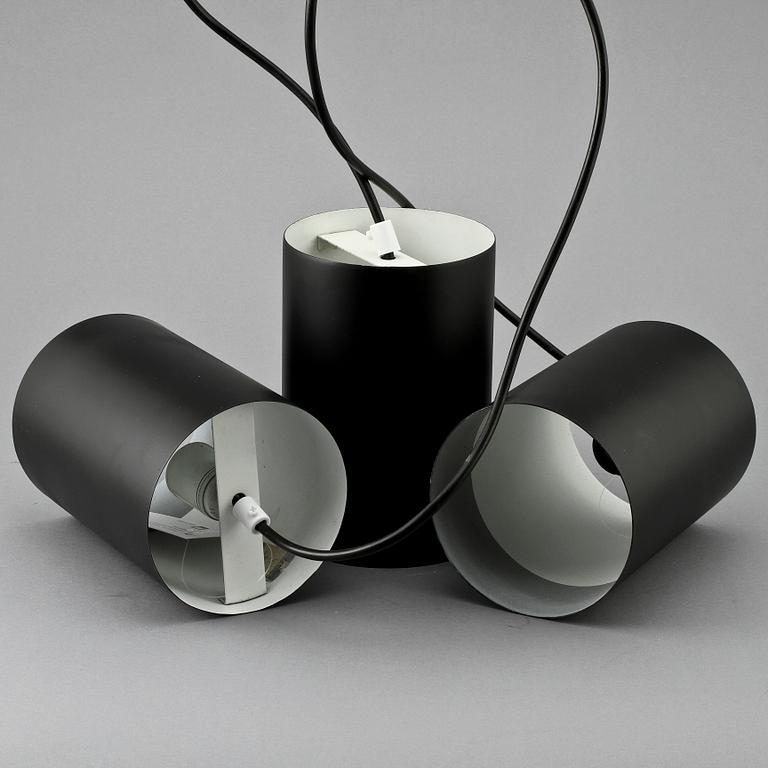 TAKLAMPOR, 3 st, "Cylinderpendel", Eila & John Meiling, Louis Poulsen, 1960-tal.
