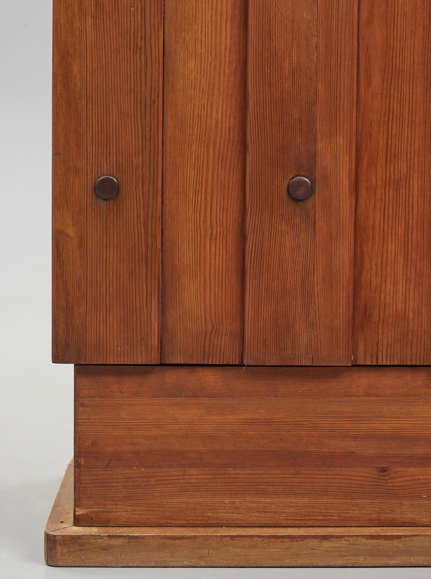 Axel Einar Hjorth, a stained pine 'Lovö' cabinet, Nordiska Kompaniet, 1930s.