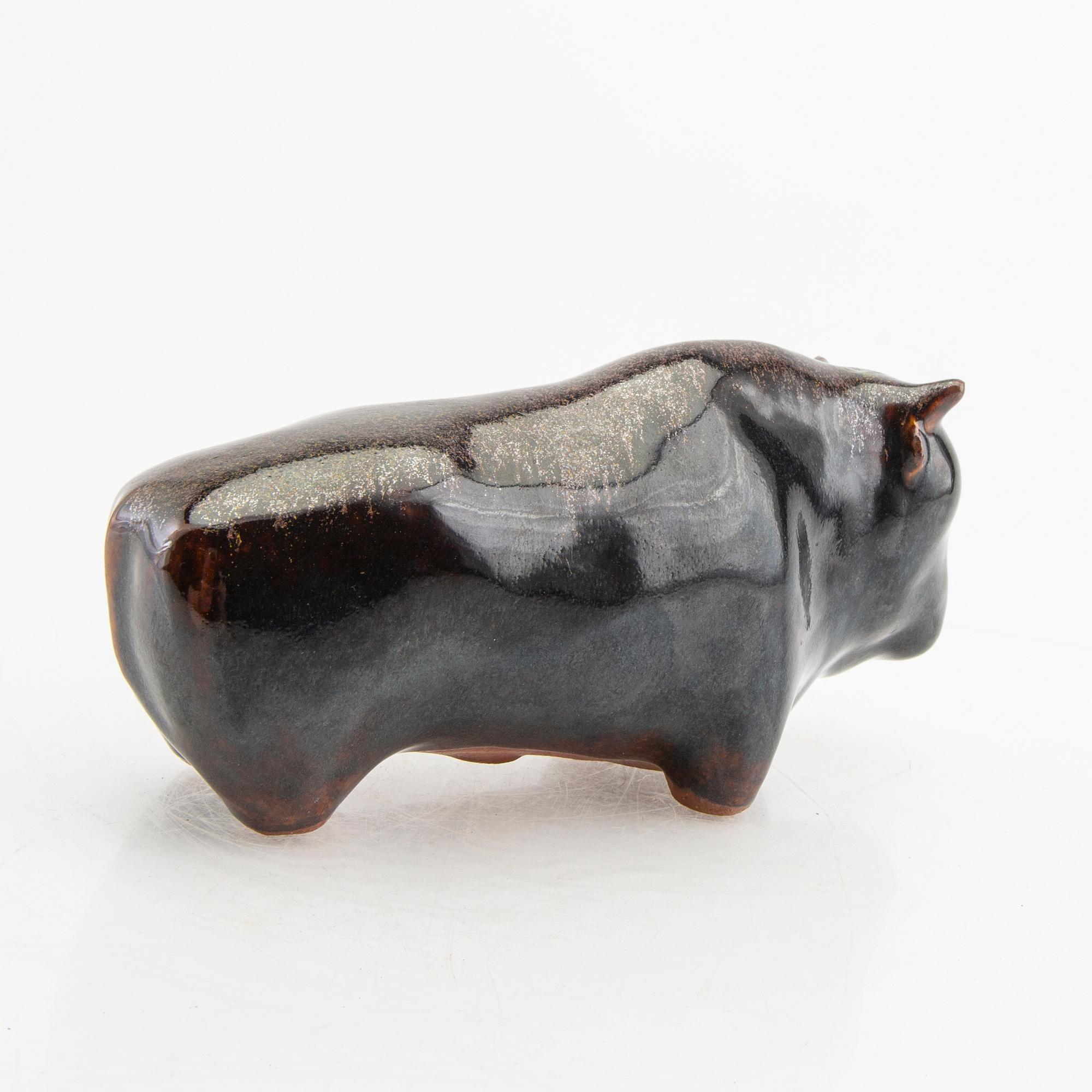 Ulla & Gustav Kraitz, skulptur, signerad stengods, Fogdarp, Forslöv.