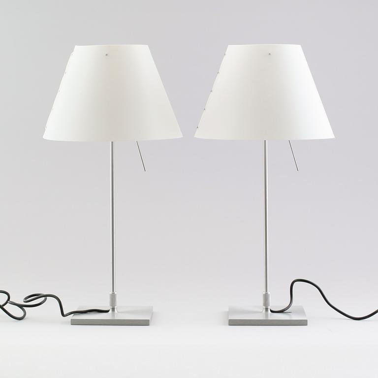 BORDSLAMPOR, 2 st, Luceplan, Paolo Rizzatto, Italien, 1900-/2000-tal.
