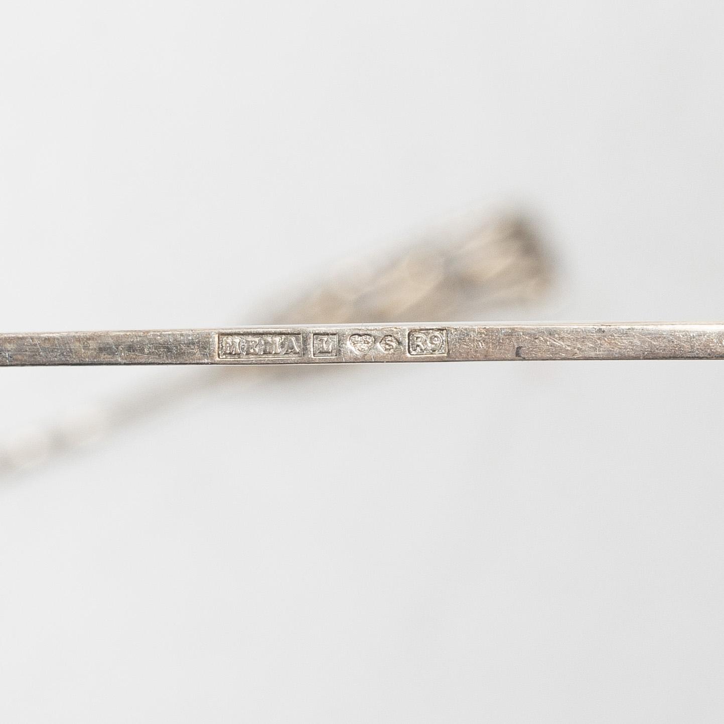 Coasters, 13 pcs, and cocktail sticks, 10 pcs, silver, Sweden, including GAB, Eskilstuna 1973.