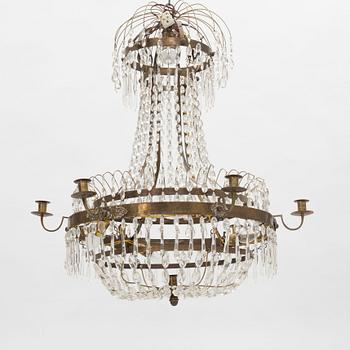 Chandelier, late Gustavian, circa 1800.