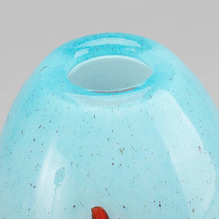 FRANCO MORETTI, a signed glass vase.