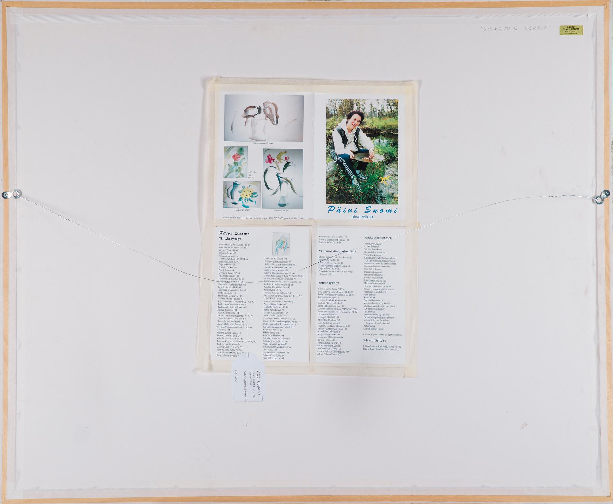 PÄIVI SUOMI, akvarell, signerad.