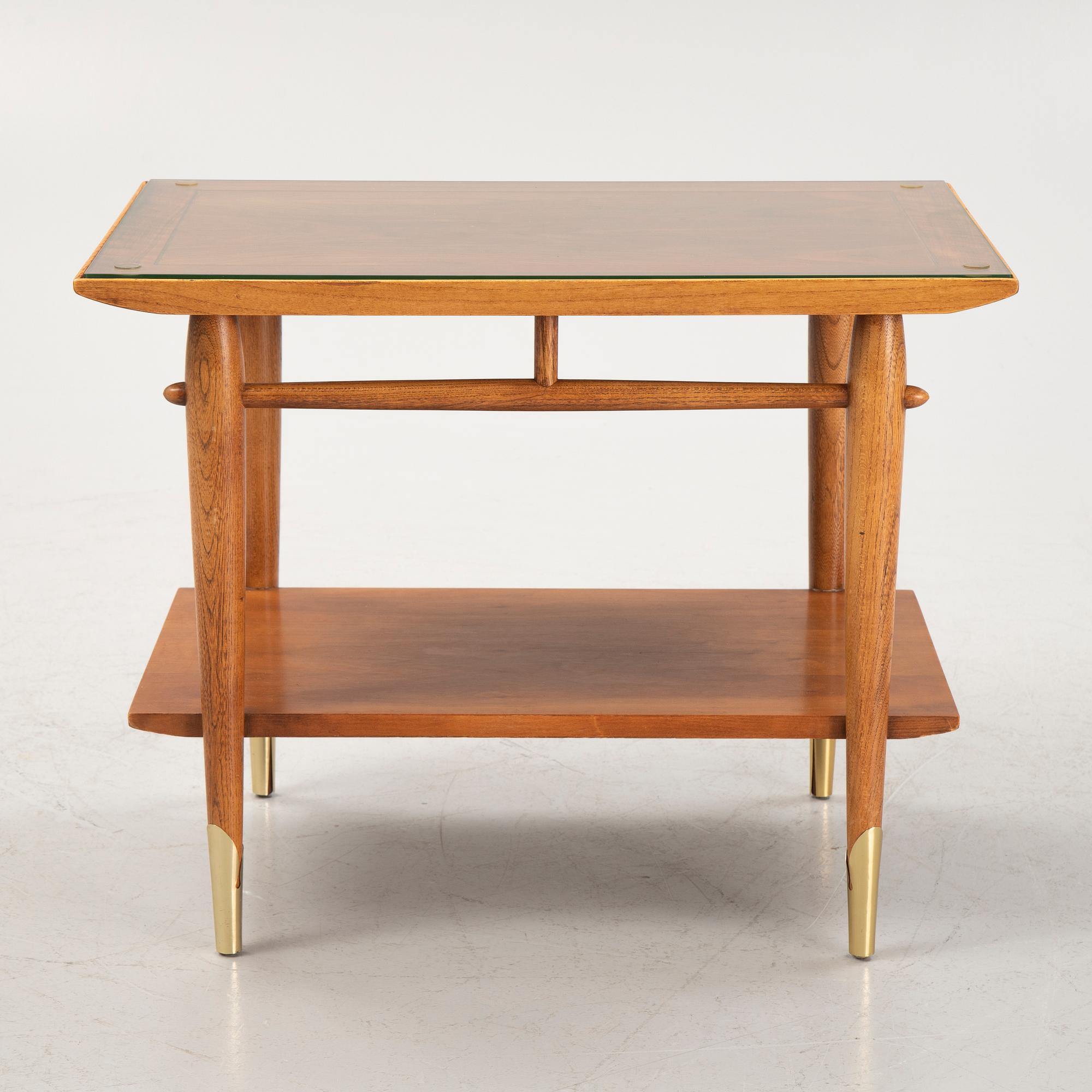 An oak and walnut occasional table from Altavista Lane, 1950's/60's.