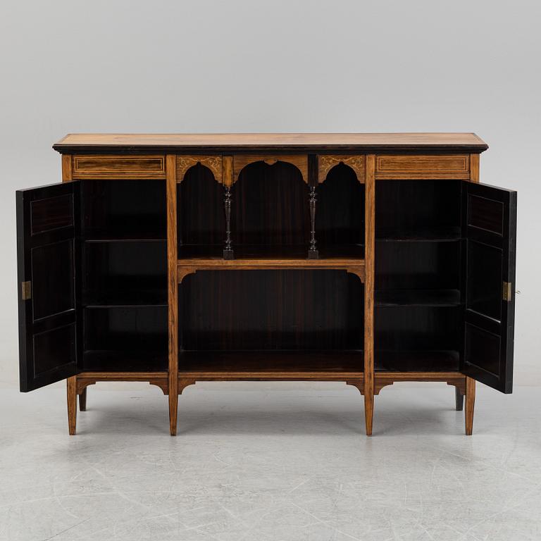 A rosewood veneered sideboard by James Shoolbred & Co, London, circa 1900.