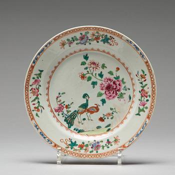 Seven 'Double Peacock' dishes, Qing dynasty, Qianlong (1736-95).