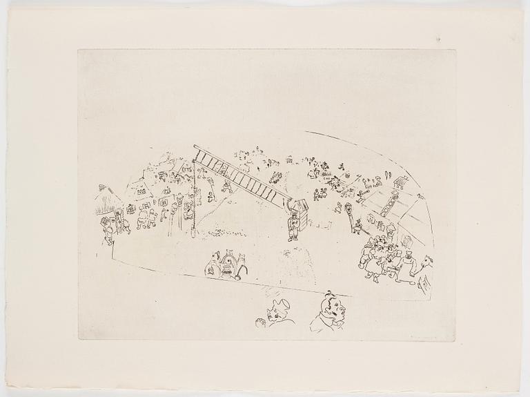 MARC CHAGALL, 71 st etsningar ur upplagan om 285 exemplar på Arches/MBM/J. Perrigot-papper, 1923-1948.