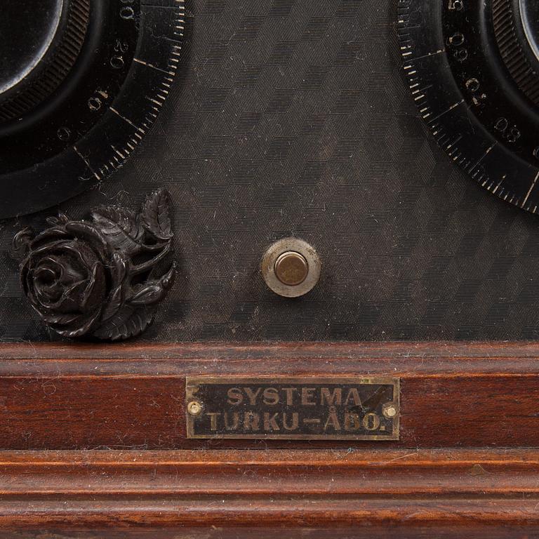 RADIOMOTTAGARE med HORNHÖGTALARE, ATM "Claritone" BBC, 1920/1930-tal.