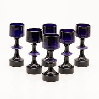 Kaj Franck, Trophies/vases, 6 pcs, Nuutajärvi/Notsjö, 1960s.