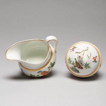 TETE A TETE, sex delar, porslin. Meissen, 1800-tal.