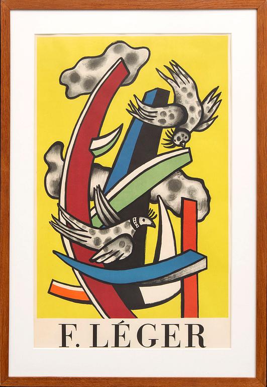 A lithographic poster by Fernand Léger, Musee Des Arts Decoratifs, 1956.