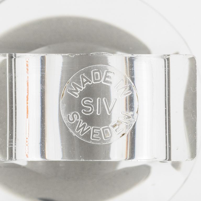 Siv Lagerström, three acrylic rings, 1970s.