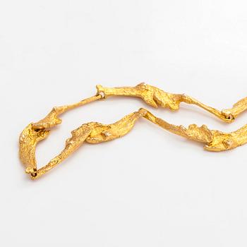 Björn Weckström, a 14K gold 'Orchid Psychedelic'  necklace for Lapponia 1973.