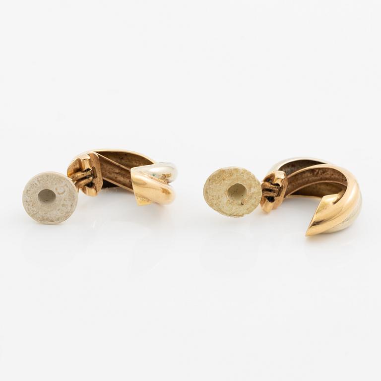 Cartier earrings, "Trinity" 18K gold in three colours.