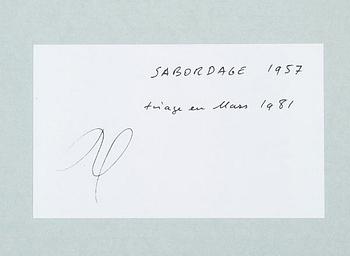 Robert Doisneau, "Sabordage de Maurice Baquet", 1957.