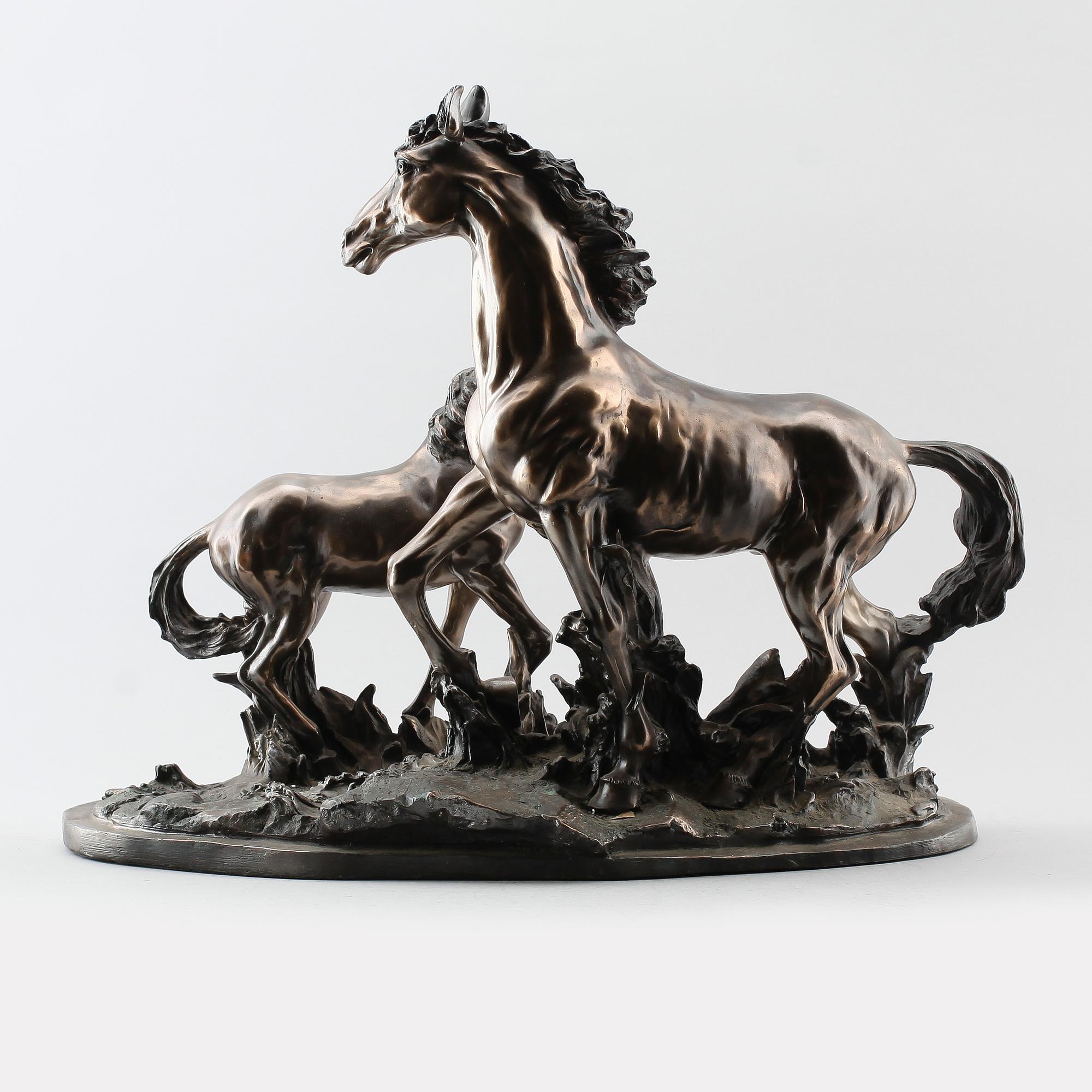 SKULPTUR, bronserad metall, 1900-talets andra hälft.