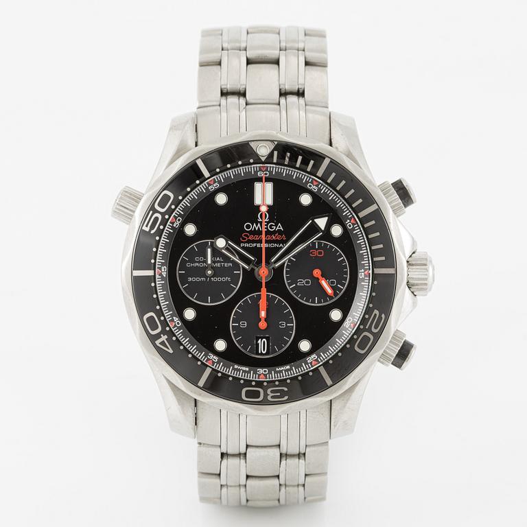 Omega, Seamaster Diver 300M, wristwatch, chronograph, 44 mm.