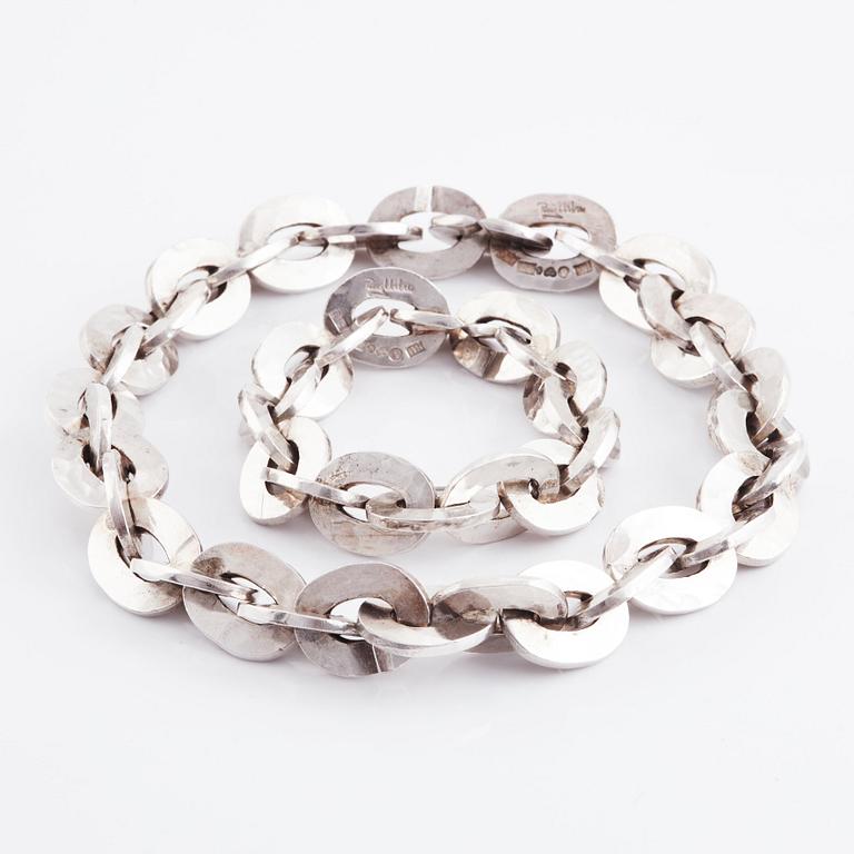 Rey Urban, a sterling silver necklace/bracelet combination, Stockholm 1980 and 1982.