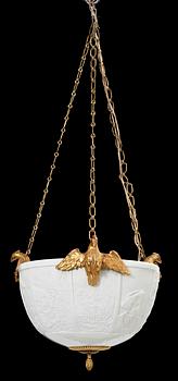 A French/Middle Europe 19th Century one-light hanging lamp.