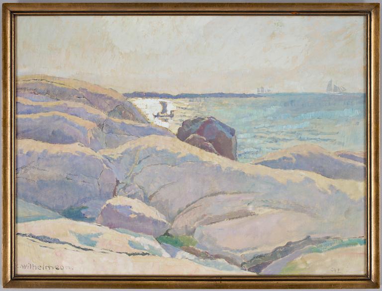 CARL WILHELMSON, olja på papper, sign.