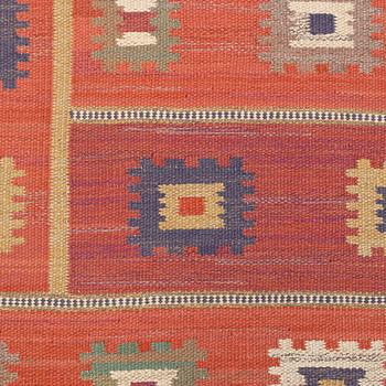 Märta Måås-Fjetterström, a carpet, 'Röd grön äng', flat weave, ca 299 x 206 cm, signed AB MMF.