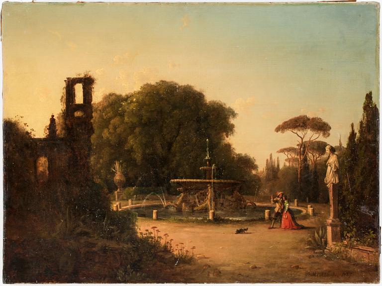 Joseph Magnus Stäck, "Fontana dei Cavalli i Villa Borghese".