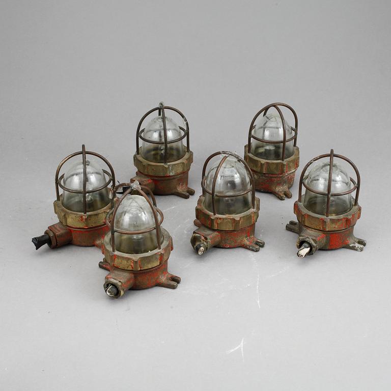 NÖDBELYSNING, 6 st, 1900-talets mitt.