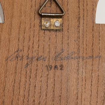 Vägglampetter, 3 st, Mjölby Intarsia, 1930-tal.