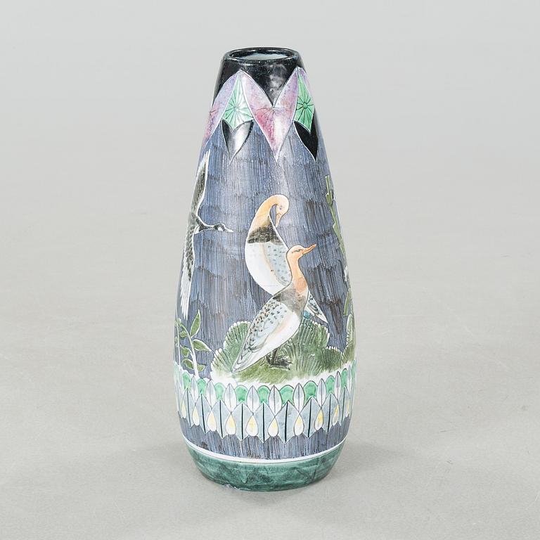 An earthenware floor vase by MARIAN ZAWADZKI for Tilgmans Keramik, signed Marian and dated 1959.