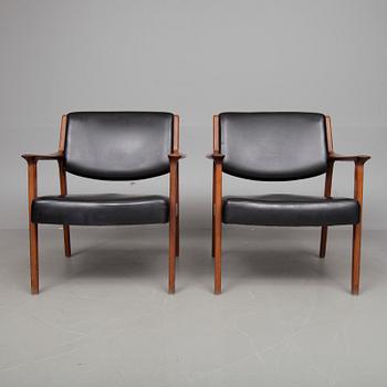 FÅTÖLJER, ett par, 1950/60-tal.