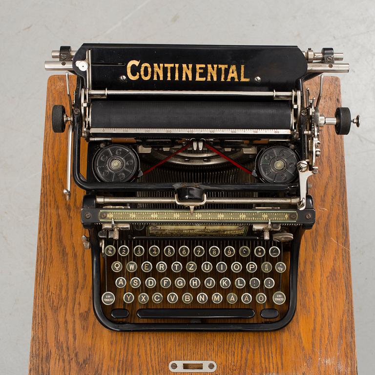 SKRIVMASKIN, Continental, 1800-talets slut.