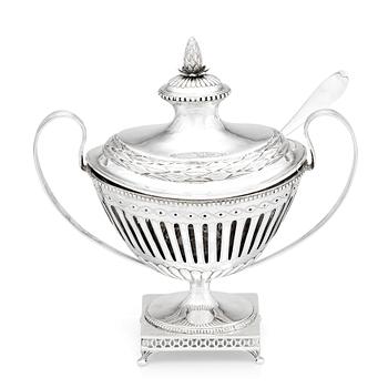 184. A Swedish late 18th Century, Gustavian silver sugar bowl, mark of Isak Appelquist, Stockholm 1795.