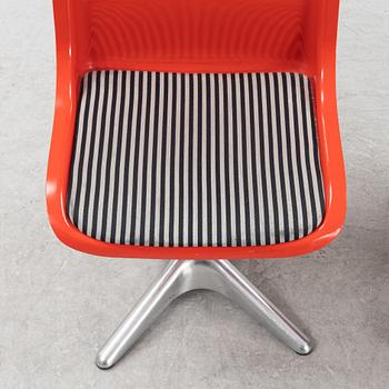 A set of six swivel chairs by Yrjö Kukkapuro for Haimi.