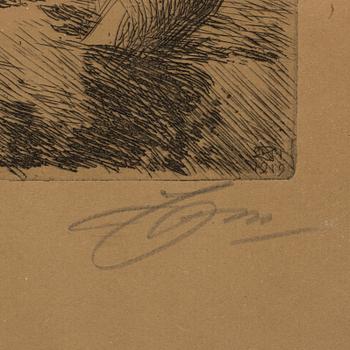 ANDERS ZORN, etching, signed.