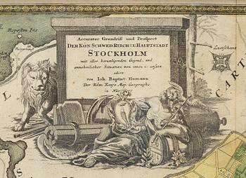 Johann Baptist Homann, Map, 18th century, "Stockholm".