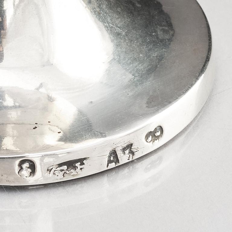 A Swedish parcel-gilt silver cream-jug, mark of Gustaf Hagström, Stockholm 1807.