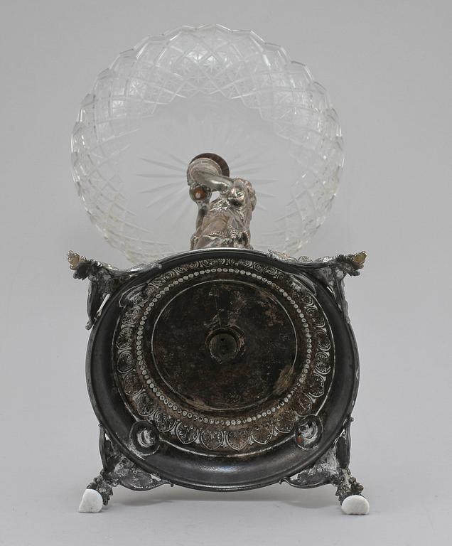 UPPSATSSKÅL, nysilver, omkring sekelskiftet 1900.