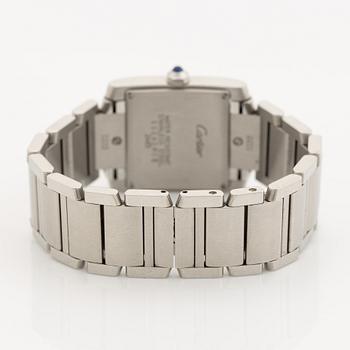 Cartier, Tank Francaise, armbandsur, 25 x 22 (30) mm.