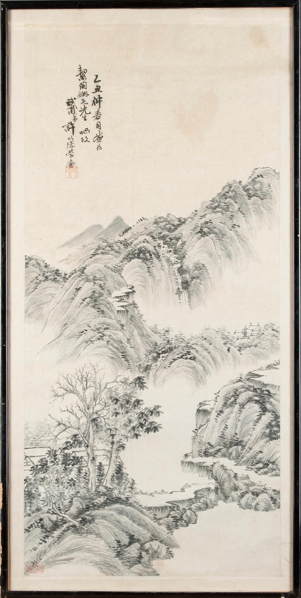 OKÄND KONSTNÄR, blandteknik/tusch på papper, Kina, tidigt 1900-tal.
