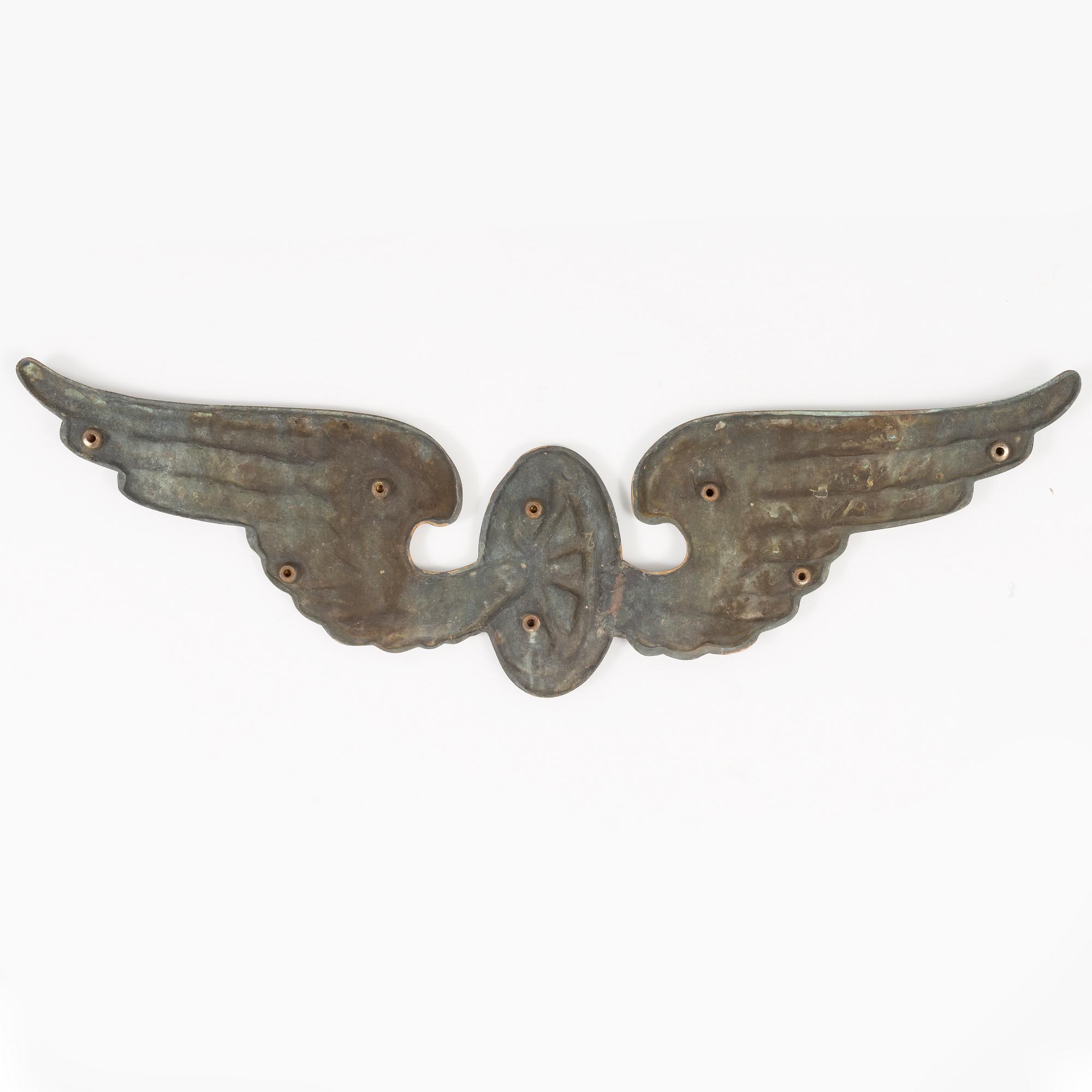 A brass sign for the Swedish railways, first half of the 20th century.