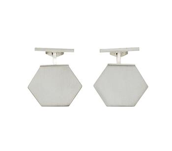 547. Wiwen Nilsson, A pair of Wiwen Nilsson sterling cuff-links, Lund 1940.