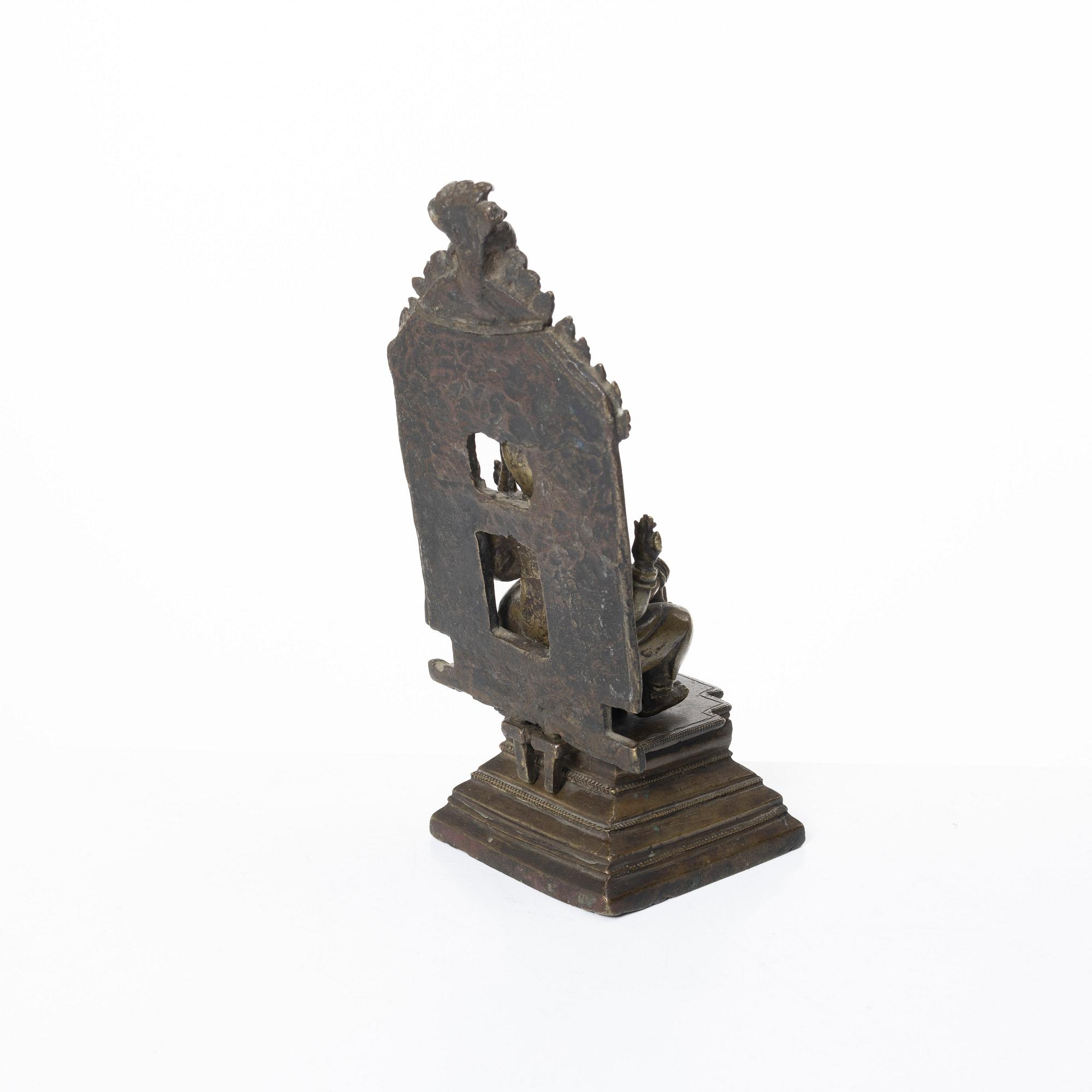 An Indian bronze deity, 19th century.
