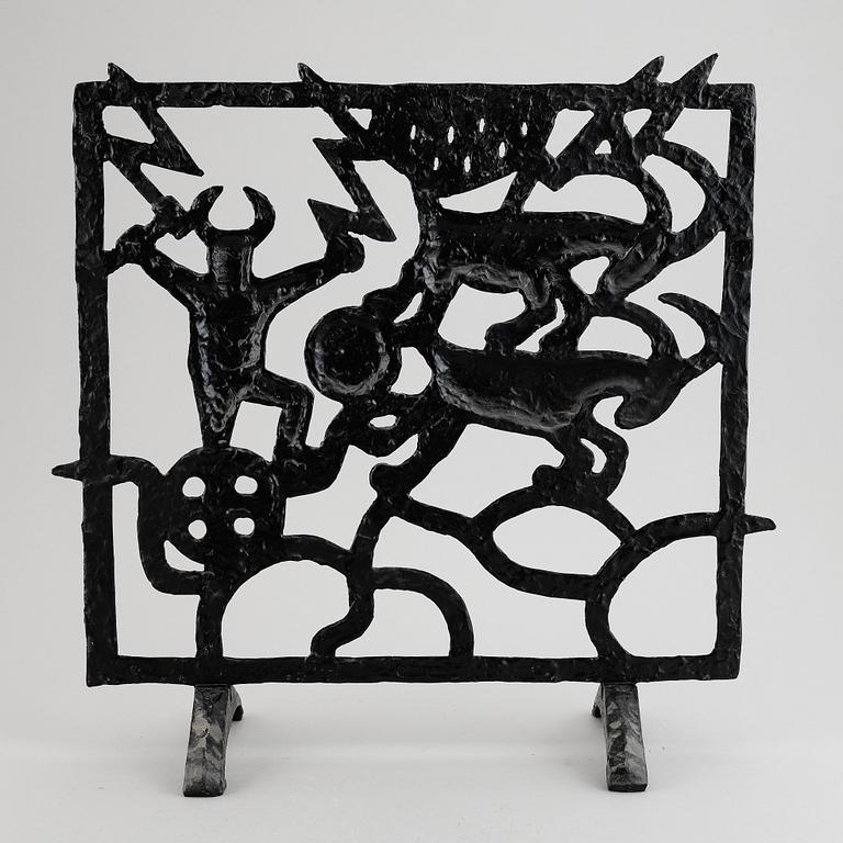 Olle Hermansson, a cast iron fire guard/screen, Husqvarna, Sweden.