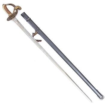 Swedish cavalry sabre, m/1893, for enlisted cavalrymen, with scabbard.