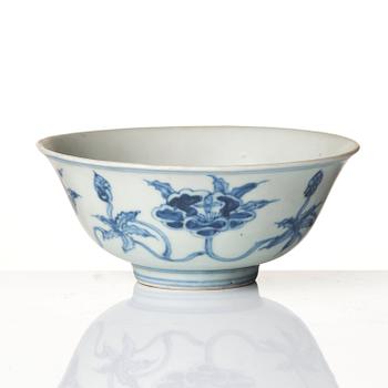 A blue and white bowl, Ming dynasty (1368-1644).