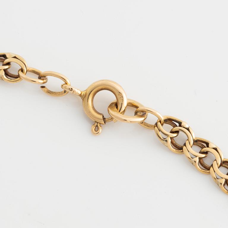 Collier, 18K guld, doserad bismarckmodell,