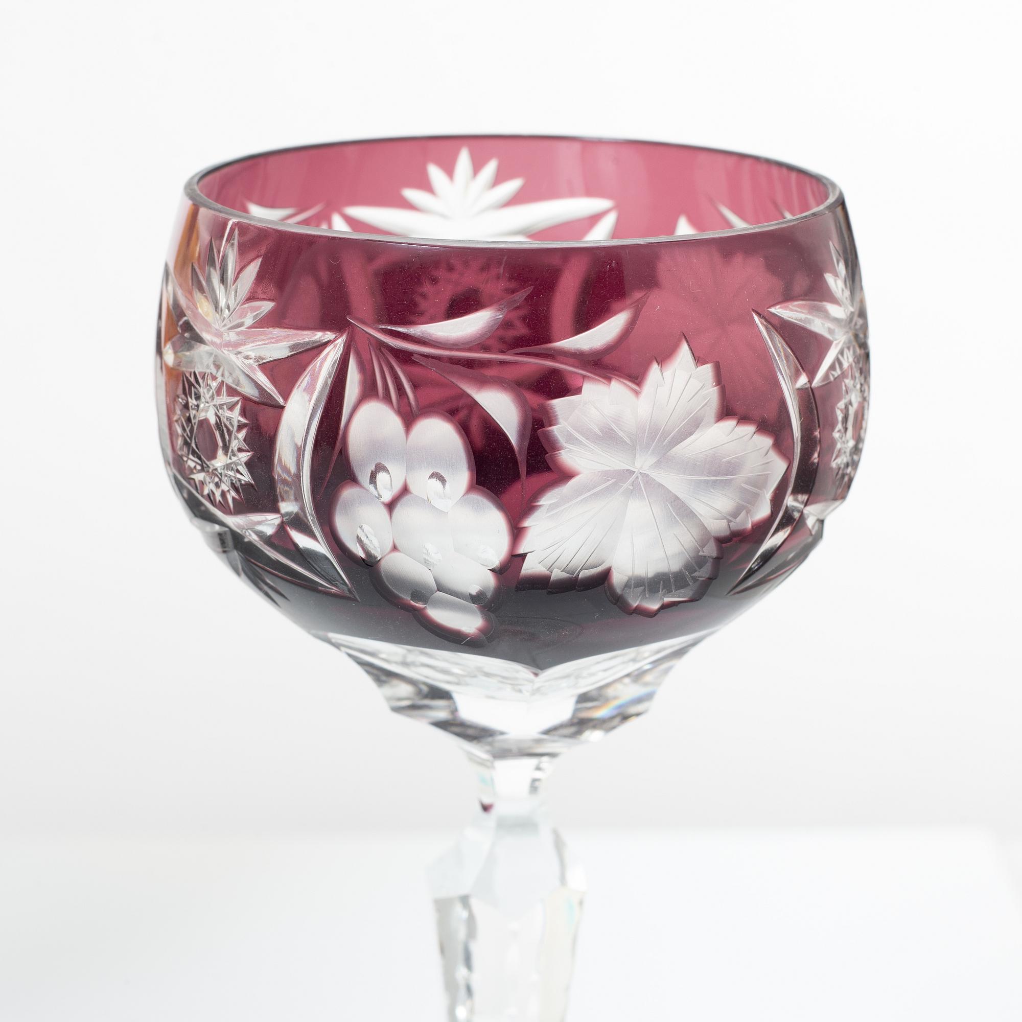 Wine glasses, 20th century (13 pcs).