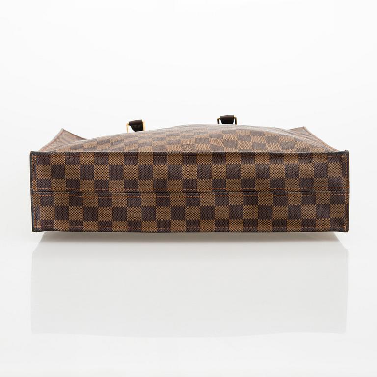 Louis Vuitton, a Damier Ebene Canvas 'Sac Plât Tote' bag.